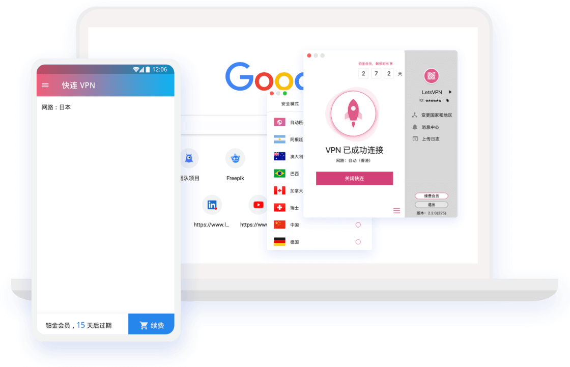 快连智能网络连接系统控制台示意图